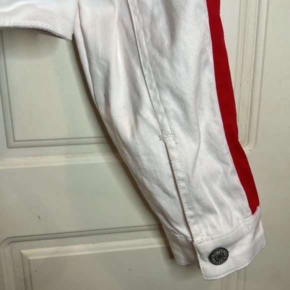 DICKIES💫Dickies Girl Women's Racing White Cropped Jacket - Picture 9 of 11